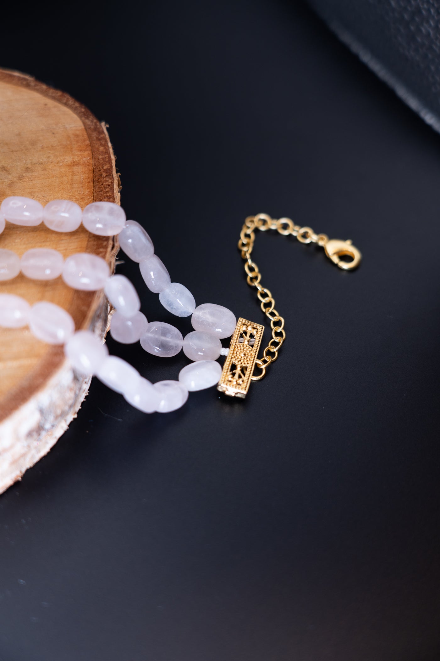 Clear quartz choker