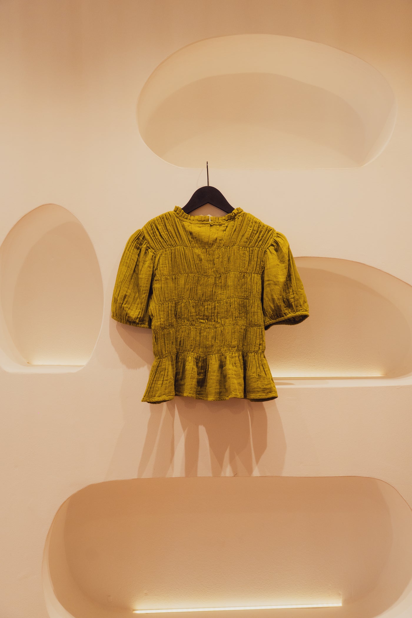 Pistache green smock blouse