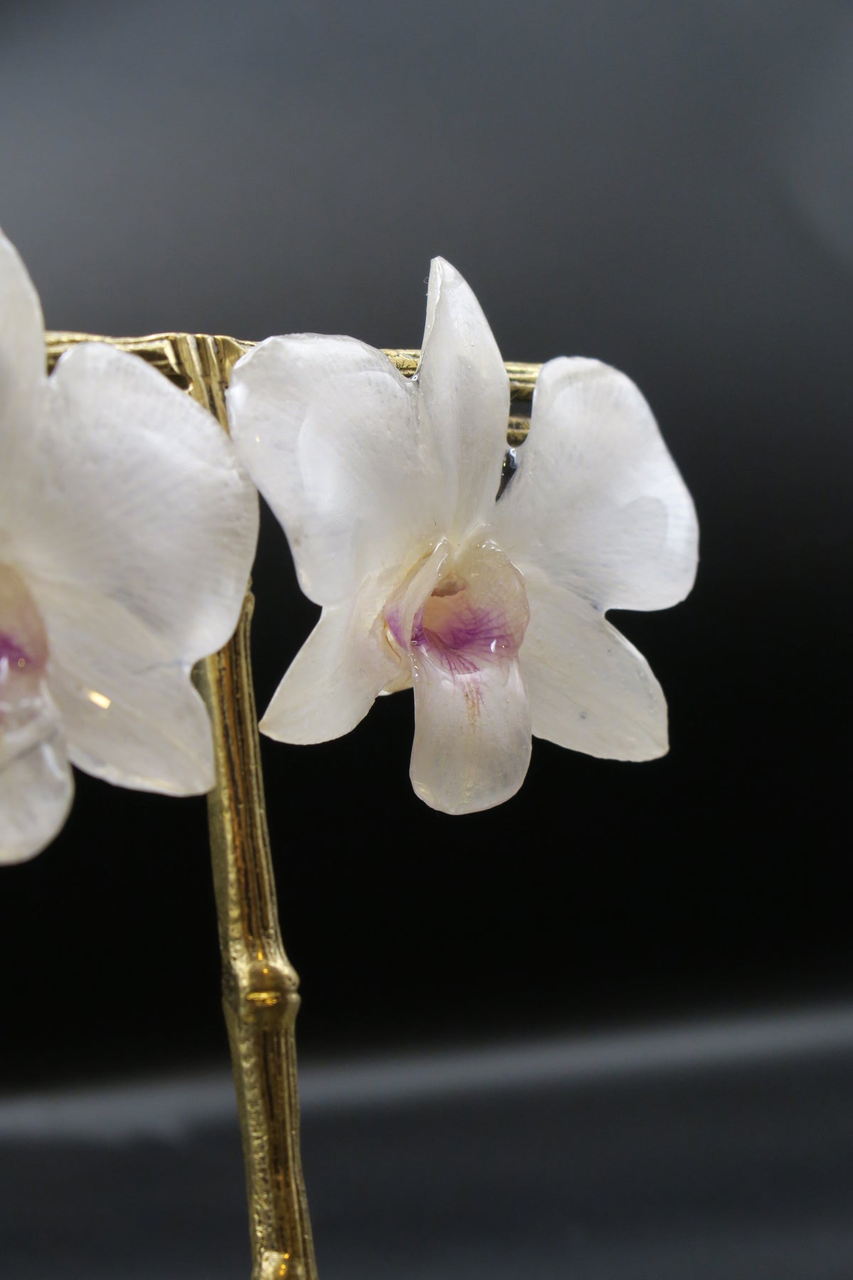 Alma real orchid earrings