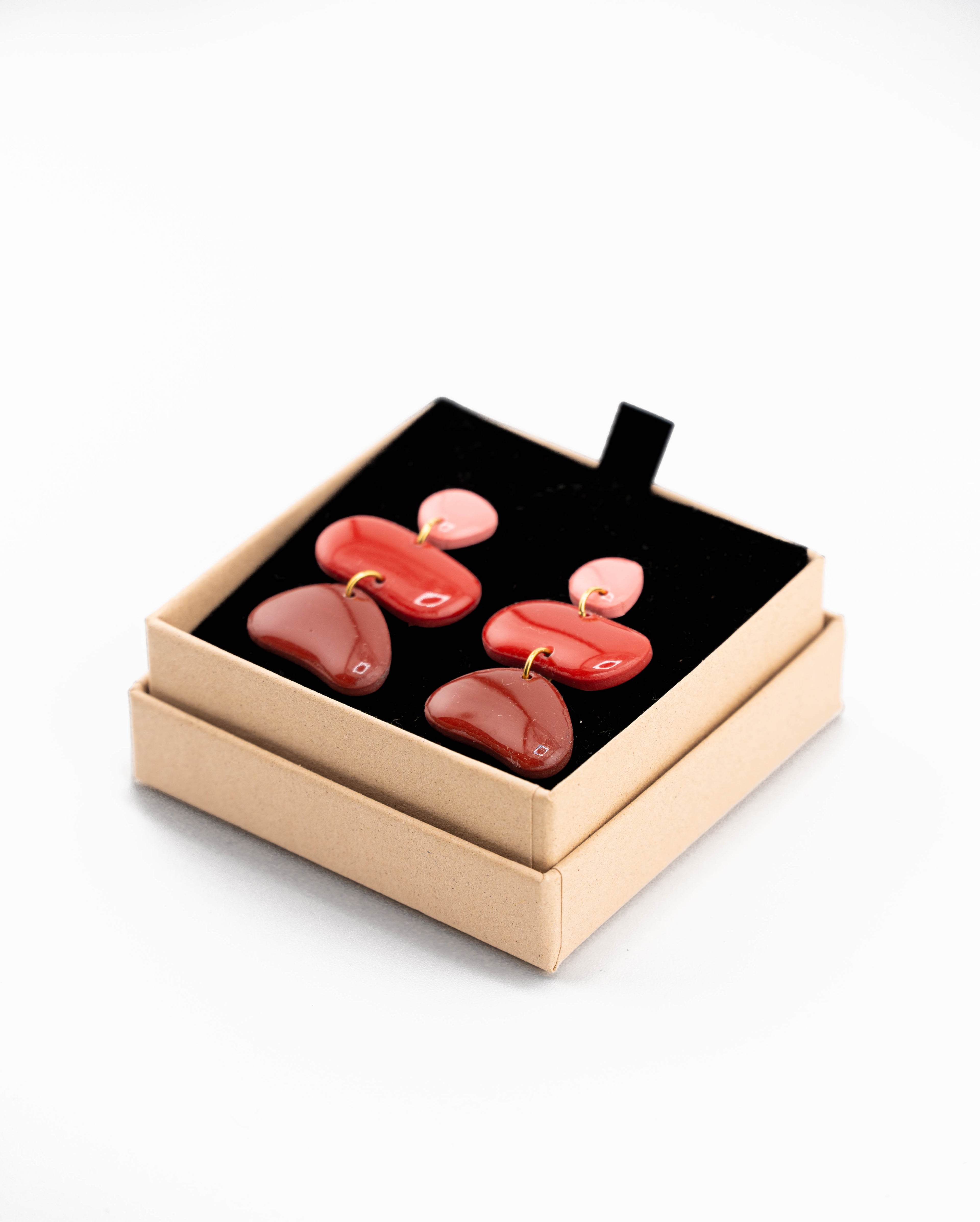 Handmade clay earrings