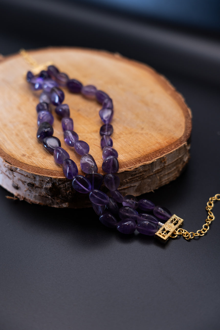 Amethyst choker