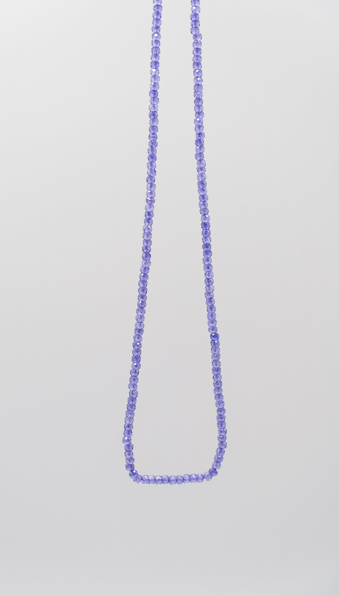 Lilac faceted bead necklace