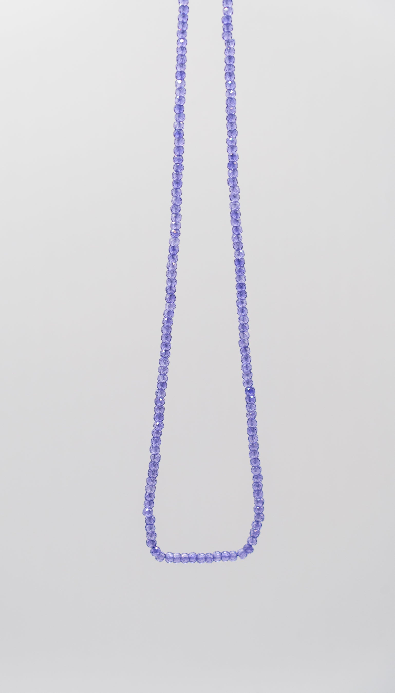 Lilac faceted bead necklace