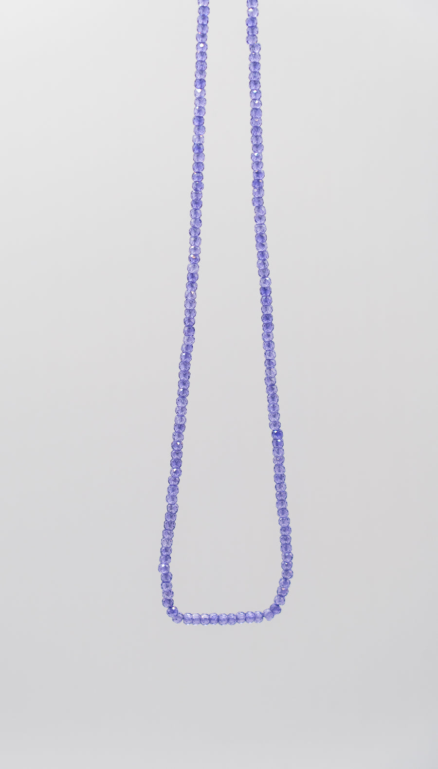 Lilac faceted bead necklace