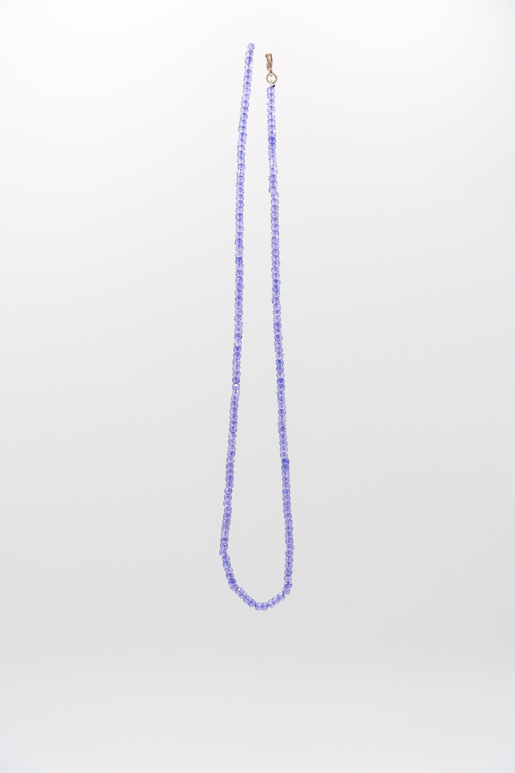 Lilac faceted bead necklace