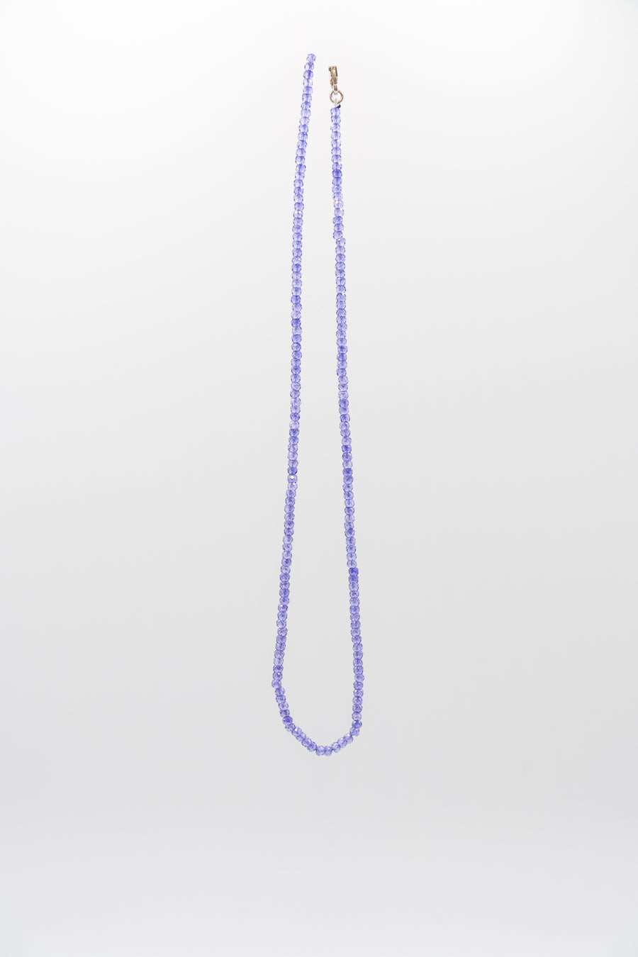 Lilac faceted bead necklace