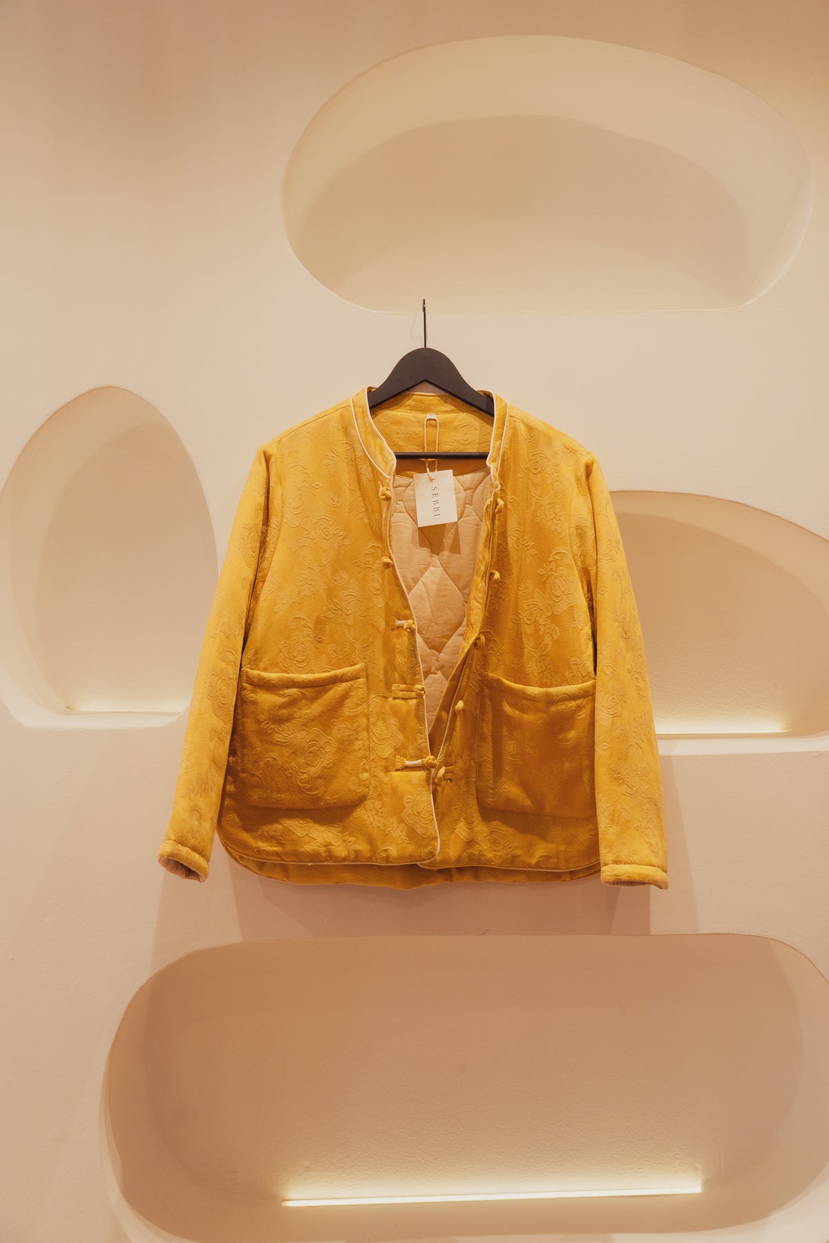Banana yellow silk jacket