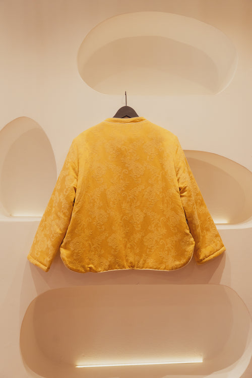 Banana yellow silk jacket