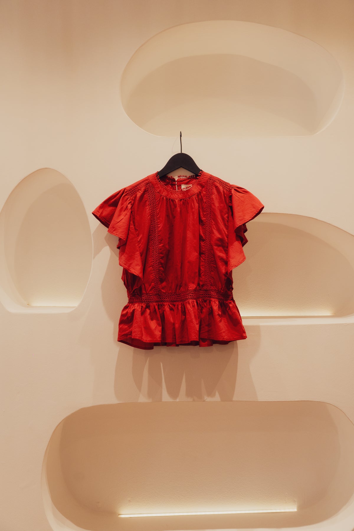 Summer blouse with embroidered details