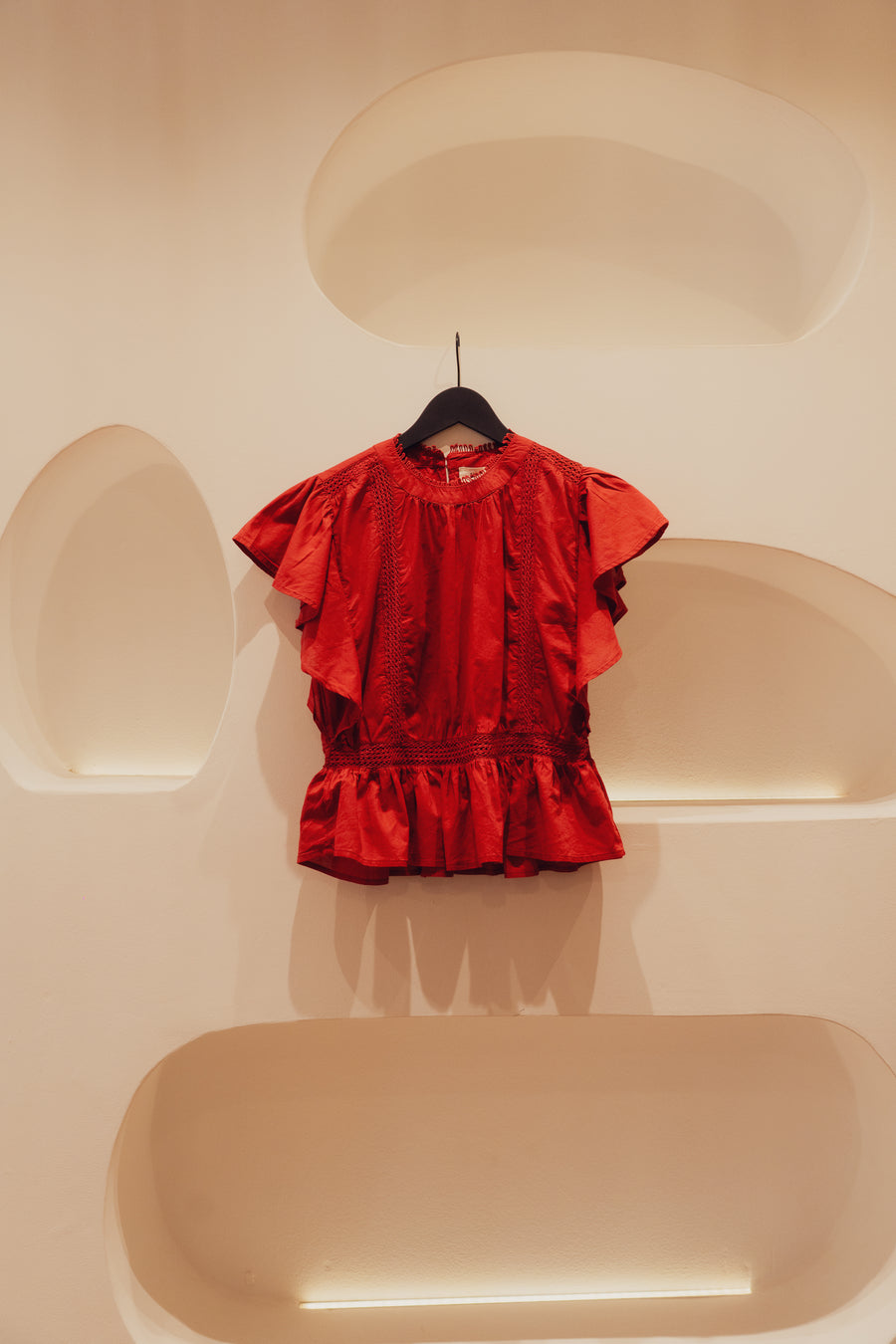 Summer blouse with embroidered details