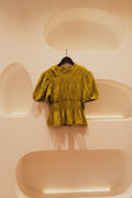 Pistache green smock blouse