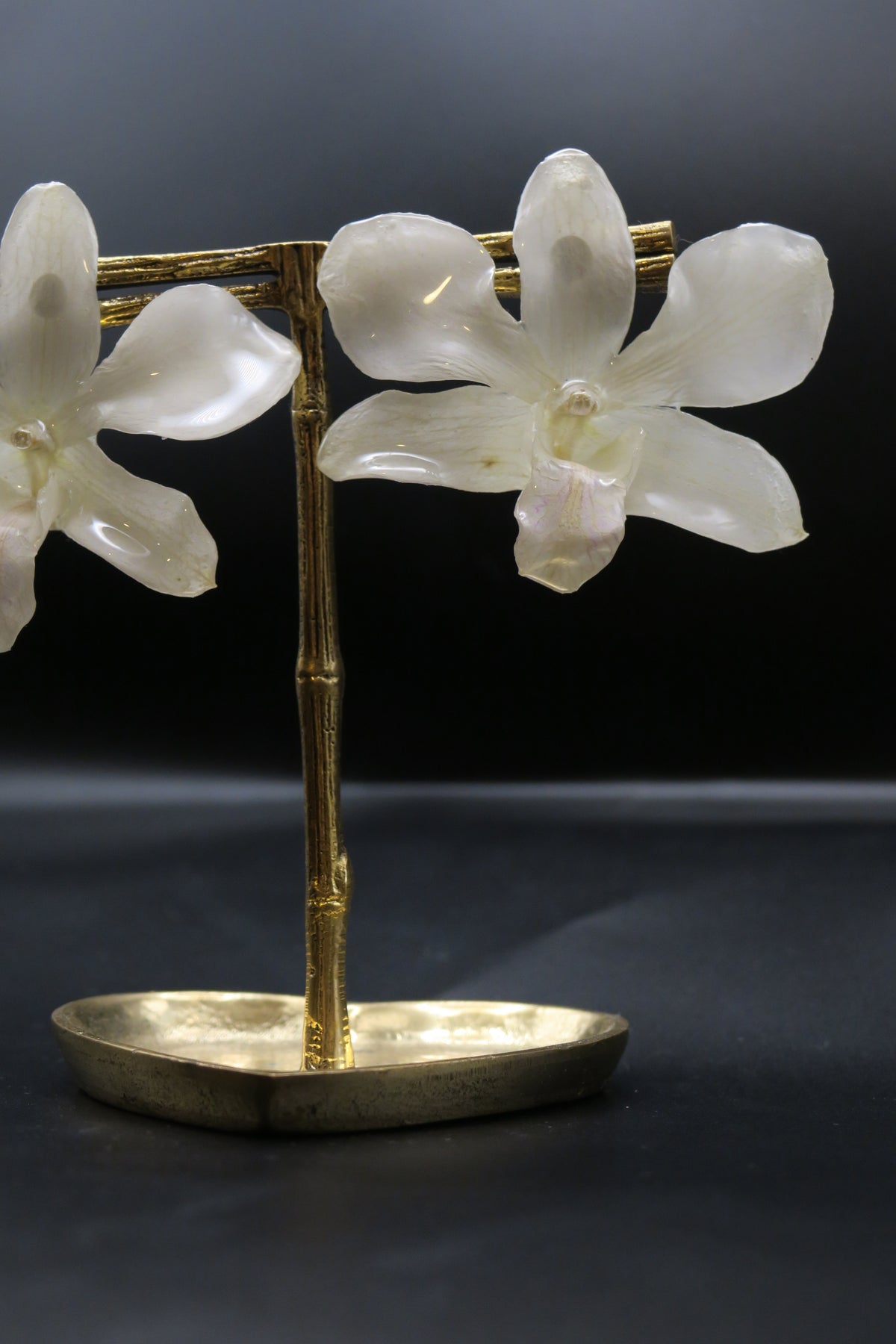 Bianca real orchid earrings