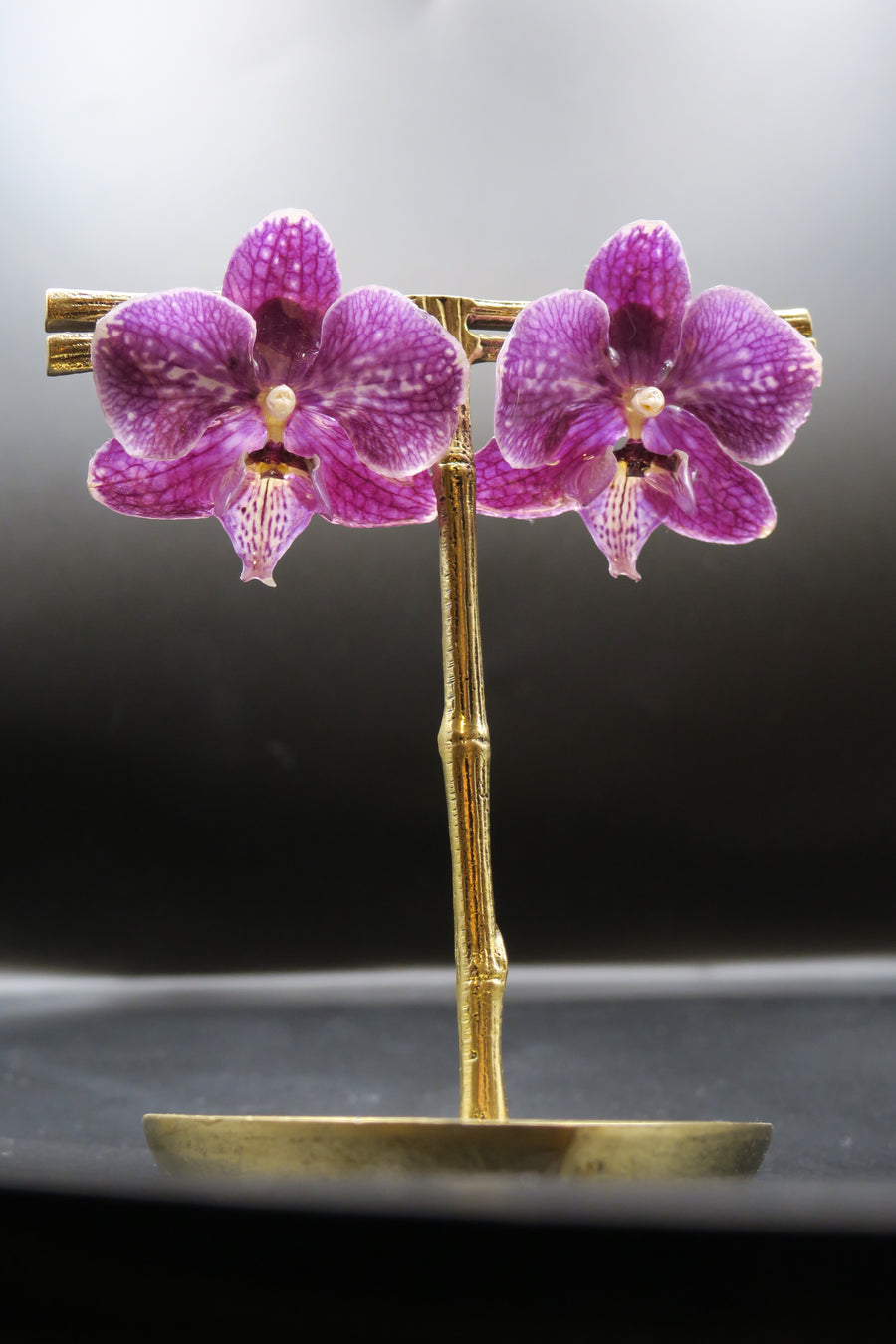 Viviana real orchid earrings