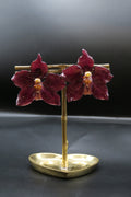 Gabriela real orchid earrings