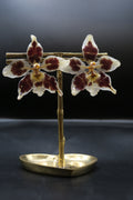 Ria real orchid earrings