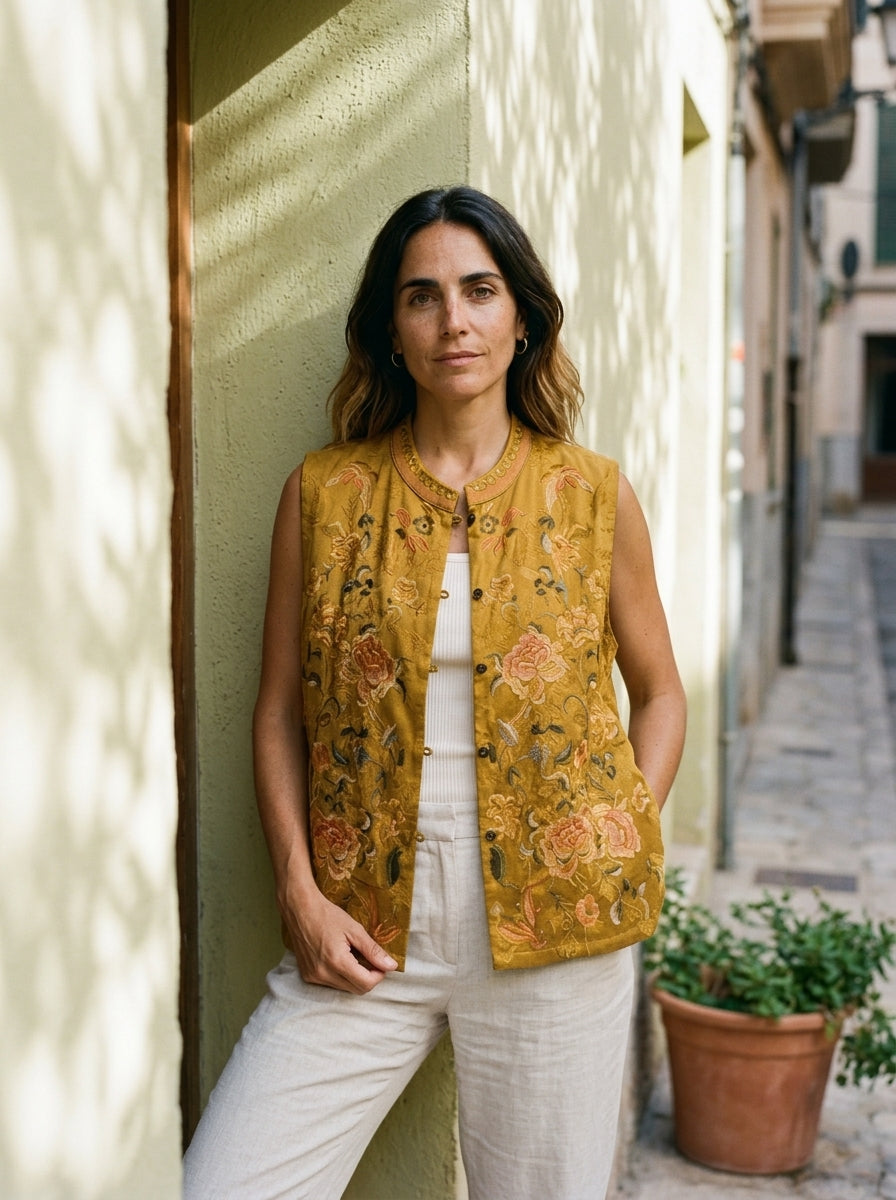 Silk handmade vest